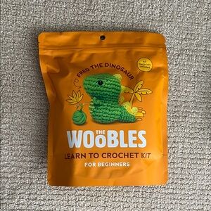 NEW The Woobles Fred the Dinosaur Crochet Kit - Green yellow